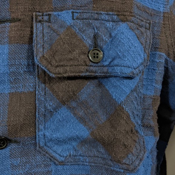 Naked & famous slubby buffalo check work shirt - Picture 6 of 7